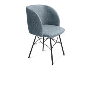 Обеденный стул SHT-ST33 / SHT-S107 (синий лед/черный муар) в Югорске