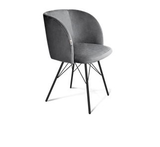 Обеденный стул SHT-ST33 / SHT-S37 (угольно-серый/черный муар) в Когалыме