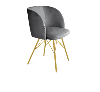 Обеденный стул SHT-ST33 / SHT-S37 (угольно-серый/золото) в Лангепасе