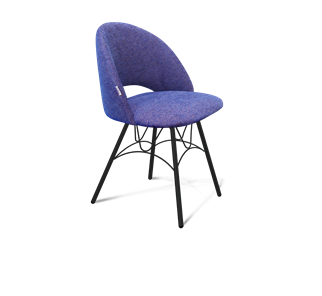 Обеденный стул SHT-ST34 / SHT-S100 (синий мираж/черный муар) в Когалыме