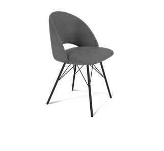 Обеденный стул SHT-ST34 / SHT-S37 (платиново-серый/черный муар) в Радужном