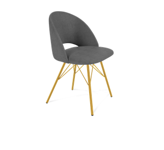 Обеденный стул SHT-ST34 / SHT-S37 (платиново-серый/золото) в Когалыме