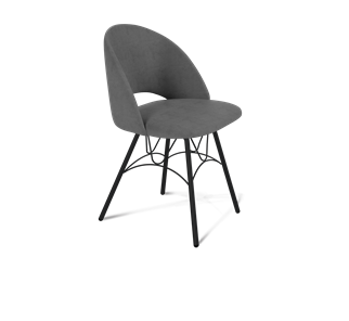 Обеденный стул SHT-ST34 / SHT-S100 (платиново-серый/черный муар) в Советском