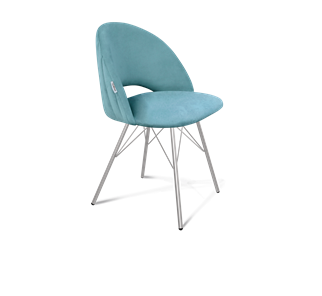 Обеденный стул SHT-ST34-1 / SHT-S37 (голубая пастель/хром лак) в Лангепасе