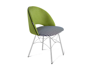 Обеденный стул SHT-ST34-3 / SHT-S107 (оливковый/гусиная лапка/хром лак) в Урае