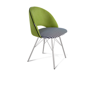 Обеденный стул SHT-ST34-3 / SHT-S37 (оливковый/гусиная лапка/хром лак) в Урае