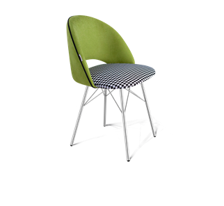 Обеденный стул SHT-ST34-3 / SHT-S64 (оливковый/гусиная лапка/хром лак) в Урае