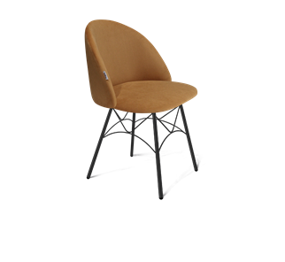 Обеденный стул SHT-ST35 / SHT-S107 (горчичный/черный муар) в Когалыме