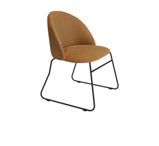 Обеденный стул SHT-ST35 / SHT-S167 (горчичный/черный муар) в Советском