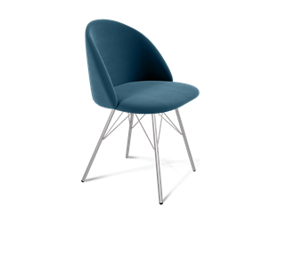 Обеденный стул SHT-ST35 / SHT-S37 (тихий океан/хром лак) в Лангепасе