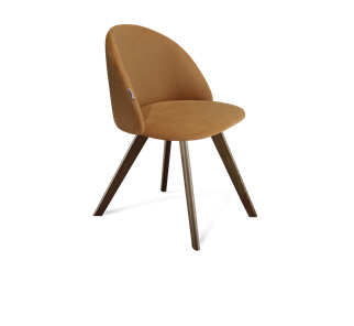 Обеденный стул SHT-ST35 / SHT-S39 (горчичный/темный орех) в Когалыме