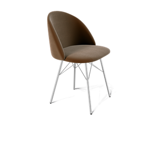 Обеденный стул SHT-ST35 / SHT-S64 (кофейный ликер/хром лак) в Когалыме