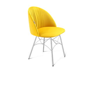 Обеденный стул SHT-ST35-1 / SHT-S107 (имперский жёлтый/хром лак) в Ханты-Мансийске