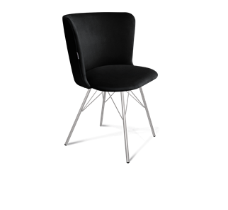 Обеденный стул SHT-ST36 / SHT-S37 (ночное затмение/хром лак) в Урае