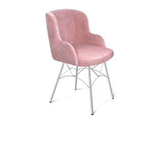Обеденный стул SHT-ST39 / SHT-S107 (пыльная роза/хром лак) в Когалыме