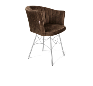 Обеденный стул SHT-ST42-1 / SHT-S107 (кофейный трюфель/хром лак) в Пыть-Яхе