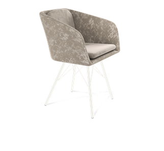 Обеденный стул SHT-ST43-1 / SHT-S37 (карамельный латте/белый муар) в Лангепасе