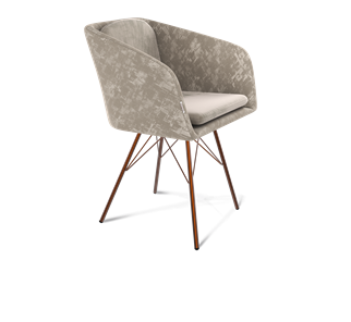 Обеденный стул SHT-ST43-1 / SHT-S37 (карамельный латте/медный металлик) в Лангепасе