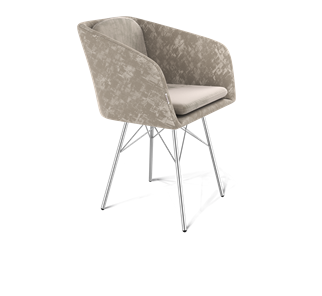 Обеденный стул SHT-ST43-1 / SHT-S64 (карамельный латте/хром лак) в Югорске