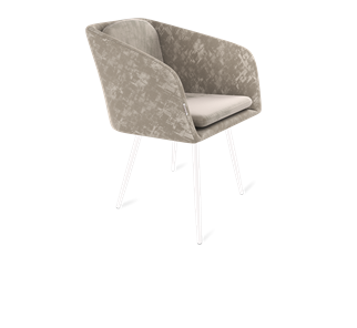 Обеденный стул SHT-ST43-1 / SHT-S95-1 (карамельный латте/белый муар) в Лангепасе