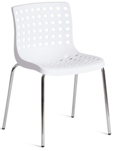 Кухонный стул SKALBERG (mod. C-084-A) 46х56х79 White (белый) / Chrome (хром) арт.19260 в Лангепасе