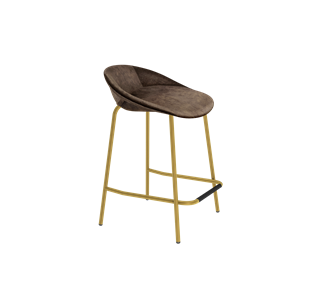 Полубарный стул SHT-ST19-SF1 / SHT-S29P-1 (кофейный трюфель/золото) в Когалыме