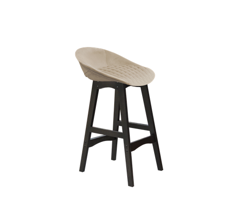 Полубарный стул SHT-ST19-SF1 / SHT-S65-1 (ванильный крем/венге) в Когалыме - изображение