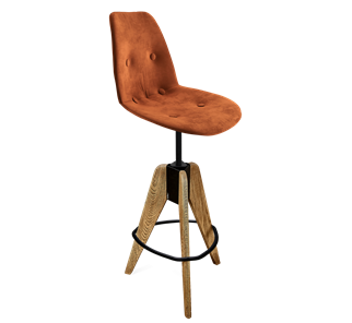 Полубарный стул SHT-ST29-C2 / SHT-S92 (песчаная буря/браш.коричневый/черный муар) в Когалыме