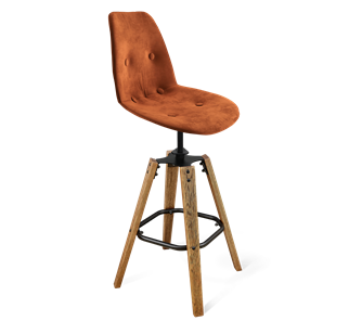 Полубарный стул SHT-ST29-C2 / SHT-S93 (песчаная буря/браш.коричневый/черный муар) в Лангепасе