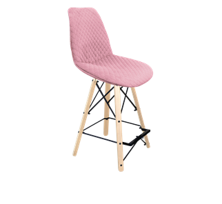 Полубарный стул SHT-ST29-С22 / SHT-S80-1 (розовый зефир/прозрачный лак/черный) в Лангепасе