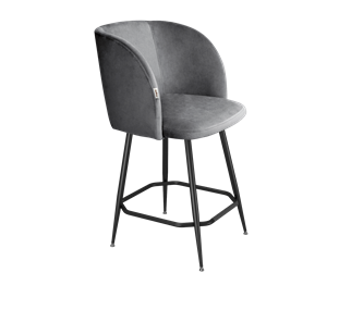 Полубарный стул SHT-ST33 / SHT-S148-1 (угольно-серый/черный муар/золото) в Сургуте