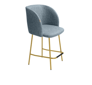 Полубарный стул SHT-ST33 / SHT-S29P-1 (синий лед/золото) в Лангепасе