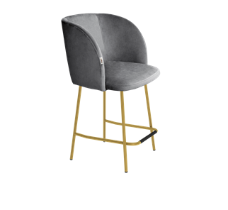 Полубарный стул SHT-ST33 / SHT-S29P-1 (угольно-серый/золото) в Лангепасе
