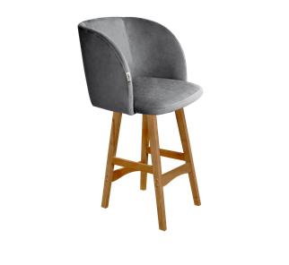 Полубарный стул SHT-ST33 / SHT-S65-1 (угольно-серый/светлый орех) в Лангепасе