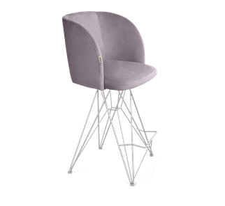 Полубарный стул SHT-ST33 / SHT-S66-1 (сиреневая орхидея/хром лак) в Когалыме