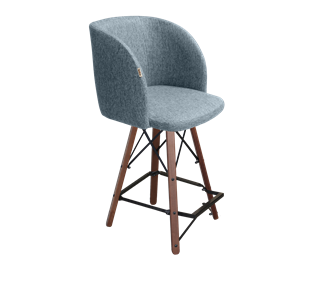 Полубарный стул SHT-ST33 / SHT-S80-1 (синий лед/темный орех/черный) в Лангепасе