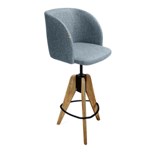 Полубарный стул SHT-ST33 / SHT-S92 (синий лед/браш.коричневый/черный муар) в Лангепасе