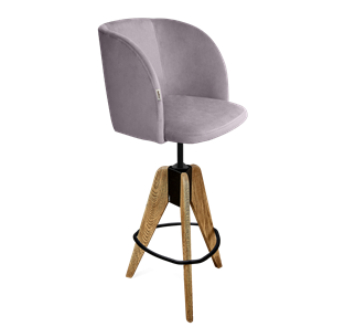 Полубарный стул SHT-ST33 / SHT-S92 (сиреневая орхидея/браш.коричневый/черный муар) в Лангепасе