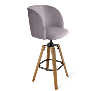 Полубарный стул SHT-ST33 / SHT-S93 (сиреневая орхидея/браш.коричневый/черный муар) в Лангепасе