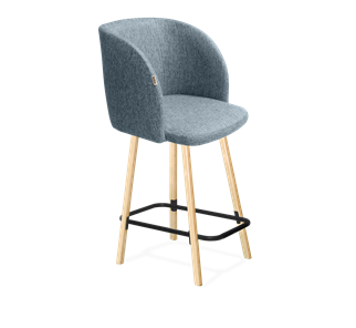 Полубарный стул SHT-ST33 / SHT-S94-1 (синий лед/прозрачный лак/черный муар) в Урае