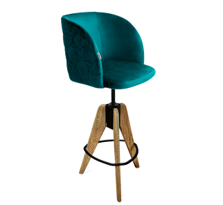 Полубарный стул SHT-ST33-1 / SHT-S92 (альпийский бирюзовый/браш.коричневый/черный муар) в Лангепасе