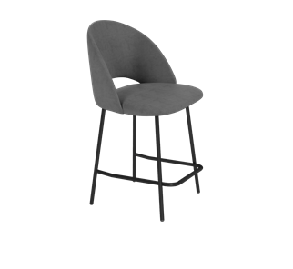 Полубарный стул SHT-ST34 / SHT-S29P-1 (платиново-серый/черный муар) в Когалыме