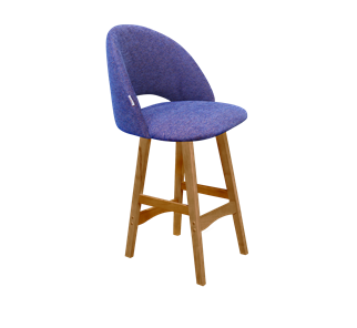 Полубарный стул SHT-ST34 / SHT-S65-1 (синий мираж/светлый орех) в Урае