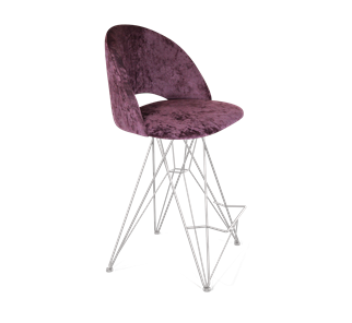 Полубарный стул SHT-ST34 / SHT-S66-1 (вишневый джем/хром лак) в Лангепасе
