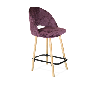 Полубарный стул SHT-ST34 / SHT-S94-1 (вишневый джем/прозрачный лак/черный муар) в Лангепасе