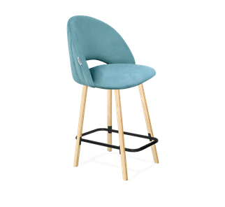 Полубарный стул SHT-ST34-1 / SHT-S94-1 (голубая пастель/прозрачный лак/черный муар) в Лангепасе