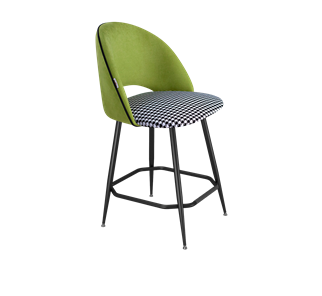 Полубарный стул SHT-ST34-3 / SHT-S148-1 (оливковый/гусиная лапка/черный муар) в Лангепасе