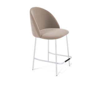 Полубарный стул SHT-ST35 / SHT-S29P-1 (латте/хром лак) в Когалыме