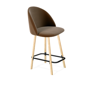 Полубарный стул SHT-ST35 / SHT-S94-1 (кофейный ликер/прозрачный лак/черный муар) в Сургуте