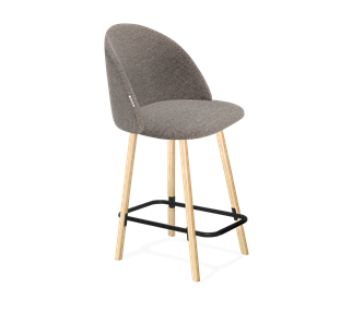 Полубарный стул SHT-ST35 / SHT-S94-1 (тростниковый сахар/прозрачный лак/черный муар) в Лангепасе